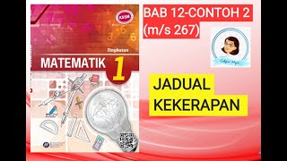 【MAT T1 】 T1138 JADUAL KEKERAPAN  MATEMATIK T1  Bab 12  Contoh 2 ms 267 [upl. by Enovi946]