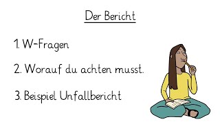 Bericht schreiben  Deutsch Grundschule  Anleitung Unfallbericht Klassenarbeit [upl. by Acalia618]