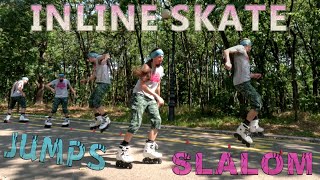 Learn and Practice Jumps and Slalom  Inline Skates [upl. by Petua]