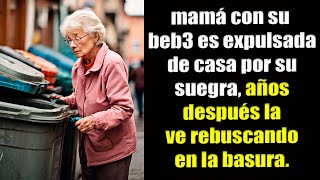 Mamá Con Su B3bé Es Expulsada De La Casa Por Su Suegra Años Después La Ve Rebuscando En La Basura [upl. by Grannias]