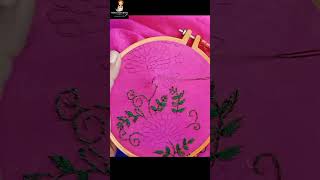 Hater kaj Embroidery dress stitch হাতের কাজের জামা Jamay hater kajer design Embroidery by hand [upl. by Franklyn666]