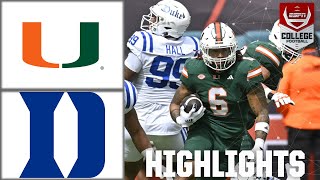 Duke Blue Devils vs Miami Hurricanes  Full Game Highlights  ESPN College Football [upl. by Mutat]