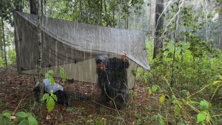 Super Long Heavy Rain with Thunderstorm‼️ 4 Days Camping in Heavy Rain with Thunderstorms‼️ ASMR [upl. by Einomrah]