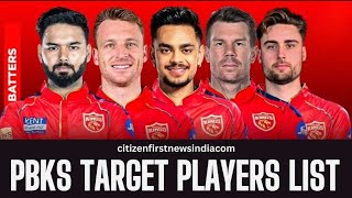 PBKS Top 10 Target Players list 👌 pbks iplauction [upl. by Arabeila]