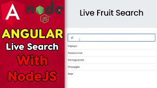 Live Search Search Filter  Search AutoComplete – Angular for Beginners Tutorial [upl. by Teik963]