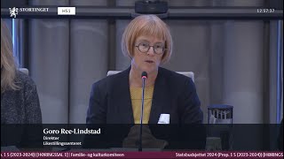 Høring om statsbudsjettet 2024 [upl. by Yniattirb]