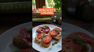 Crispy EggDipped Bread with Mustard Onion and Tomatoes recept recipe horcicovychlebik [upl. by Beetner750]