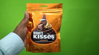 Crunchy Almond Milk Chocolate Kisses Bites From Hersheys Unboxing and Review [upl. by Eiduj]