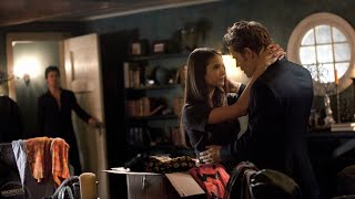 TVD 2x18  Damon walks in on Elena and Stefan kissing  Delena Scenes HD [upl. by Ipoillak494]