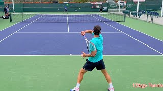 Dominic Thiem v Yoshihito Nishioka  2023 IW Practice  Extra Thiem Footage [upl. by Hutson]