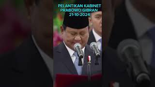 Pelantikan Kabinet Presiden RI PrabowoGibran 21102024 [upl. by Leirej]