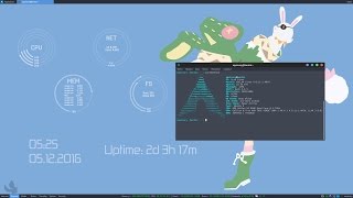 ARCH LINUX  XFCE  COMPTON  CONKY LUA [upl. by Melesa]