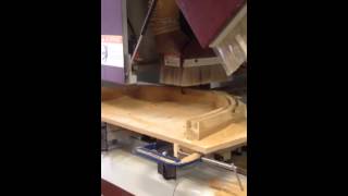 Curved Idigbo Architrave on an Anderson PTP 3013 CNC router [upl. by Yve]