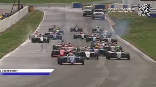 Full Race Replay F4 US Drivers Battle the Elements in Road Atlanta Finale Race 3 [upl. by Aneelehs]