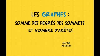 Graphes  relation entre les degrés et le nombre darétes [upl. by Frohman]