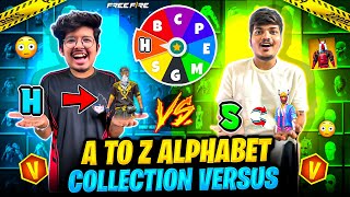 Free Fire New Collection Versus With TSG Jash😍 A To Z Alphabets Collection Battle Garena Free Fire [upl. by Anot676]