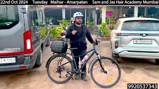 Going MP Maihar to Varanasi by Cycle on 22 October 2024 by Jas sir from Sam and Jas Hair Acad Mumbai [upl. by Anes]