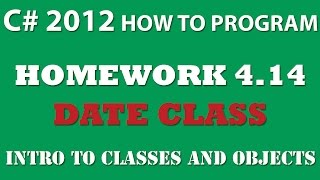 414 C Date Class  Intro to Classes and Objects [upl. by Yeloc363]