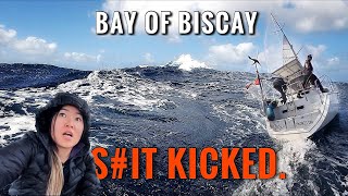 ROUGH SAIL  BEATING our way across the BAY OF BISCAY  Ep 140 [upl. by Haldis]