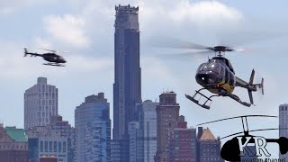 Bell 407 helicopters at Downtown Manhattan Heliport NY [upl. by Artimed]