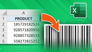 How to create barcodes in Excel for all versions [upl. by Ydnew]