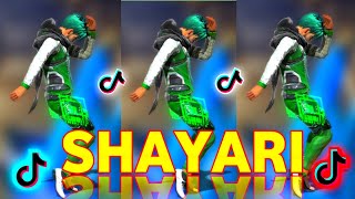 New Shayari Video  Free Fire Tik Tok Shayari Video Part78 [upl. by Ayo]