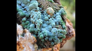 Conichalcite mineral specimen from the Lavrion mines in Greece [upl. by Sinnelg]