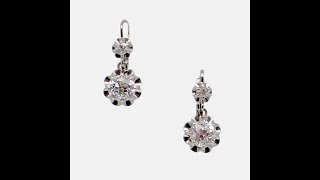 BOUCLES DOREILLES ANCIENNES DIAMANTS [upl. by Kemp]