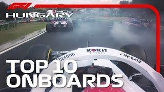 Teammates Touch Superb Starts And The Top 10 Onboards  2019 Hungarian Grand Prix [upl. by Sayre911]