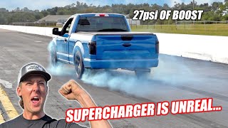 Our Whipple Supercharged F150 is Complete ITS INSANE HUGE 4wd Burnouts [upl. by Llehsyt]