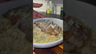 Alfredo pasta topped with chicken  no cream  authentic sauce [upl. by Lleddaw]