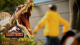 Jurassic World Camp Cretaceous  Spinosaurus Showdown  MattelAction [upl. by Isola]