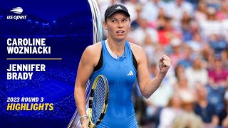 Caroline Wozniacki vs Jennifer Brady Highlights  2023 US Open Round 3 [upl. by Imer]