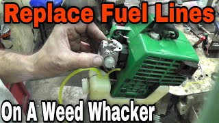 How To Replace Fuel Lines On a Weed Eater Trimmer  Weed Whacker  With Taryl [upl. by Rains]