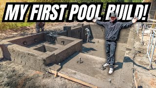 SHOOTING GUNITE For My MODERN Pool Build DREAM HOME BUILD [upl. by Standley313]