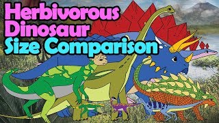 herbivorous dinosaur size comparison [upl. by Ellenwahs319]