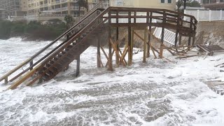 Hurricane Nicole Incredible Storm Surge New Smyrna Beach FL  11102022 [upl. by Cherri89]