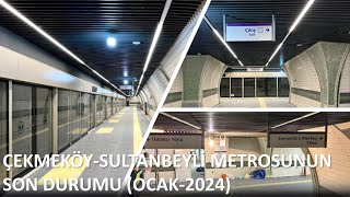 M5 ÇekmeköySultanbeyli Metrosunun Son Durumu Ocak2024 [upl. by Cate]