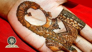 Simple Dulahan Mehandi Design  dulhan mehndi design  bride making using henna new mehandi design [upl. by Hak69]