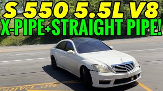 2007 Mercedes S 550 55L V8 w XPipe amp Straight Pipes [upl. by Aneret]