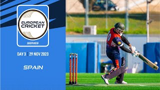 🔴 ECS Spain 2023  Day 3  T10 Live Cricket  European Cricket [upl. by Rabbi]