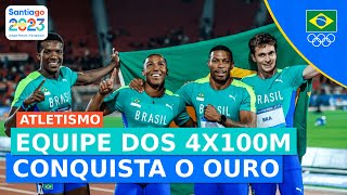 JOGOS PANAMERICANOS l ATLETISMO 4X100 MASCULINO l O OURO É DO BRASIL [upl. by Atsilac]