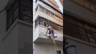 Waterproof cement mortar decoration process for brick house exterior wall [upl. by Aserret]