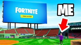 Playing Fortnite on the BIGGEST SCREEN in America [upl. by Hebe]