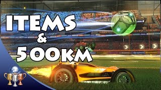 Rocket League  All 165 Items Stocked and Driving 500km Far Far Away Trophy Guides [upl. by Ynnatirb]