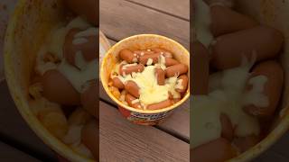 7 for Korean Convenience Store Cheese Tteokbokki Spaghetti  Sausage  Mark Set Meal [upl. by Dewie]