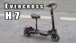 EVERCROSS H7 800W Seated Electric Scooter Review 🛴 [upl. by Thorr127]