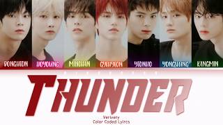 VERIVERY 베리베리  Thunder Lyrics HanRomEngColor CodedLyrics가사  bingsoosh [upl. by Matrona540]