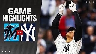 Marlins vs Yankees Game Highlights 4824  MLB Highlights [upl. by Eniffit259]