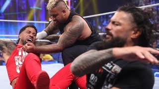 Roman Reings joins Solo Sikoa amp The Bloodline beating Jey Uso Smackdown [upl. by Burkhard]